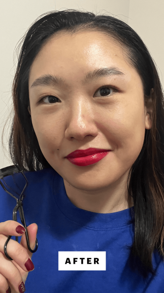 Han after using Shiseido's Eyelash Curler